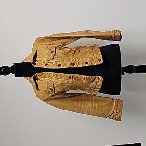 GAP tan leather jacket Woman's Small